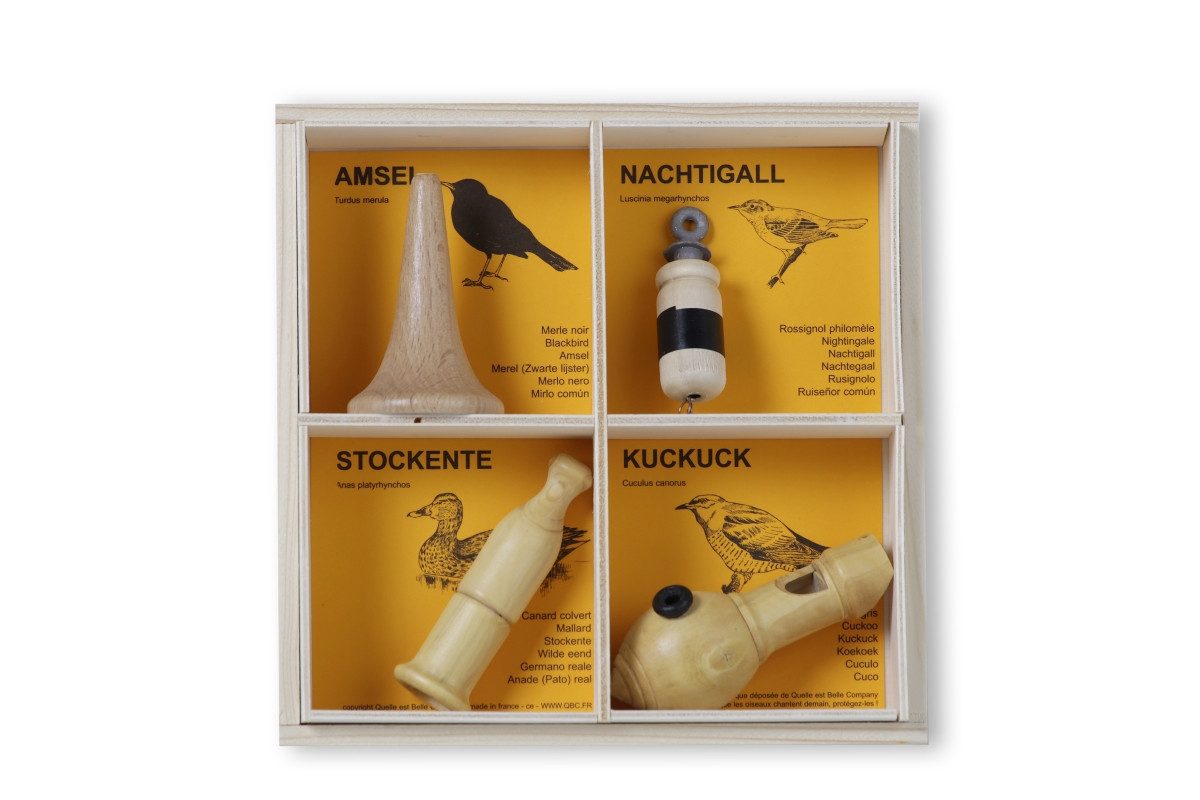 KOOKOO Vogelpfeife Amsel (Turdus merula), handgefertigte Vogelpfeife, Vogelruf nachahmen