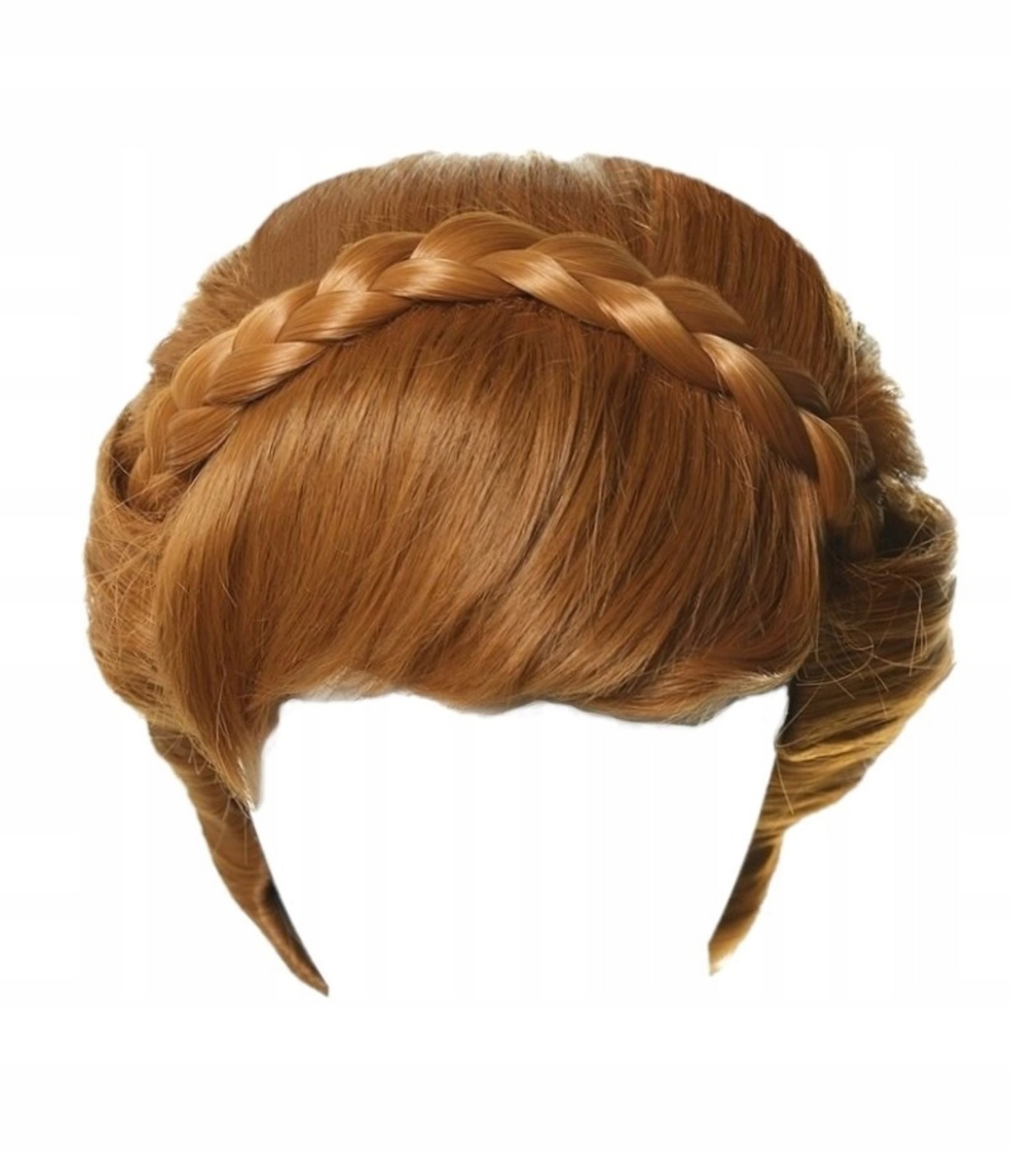 Hopki Kostüm-Perücke Braune Anna Perücke mit Dutt und Zopf, für Kinderveranstaltungen