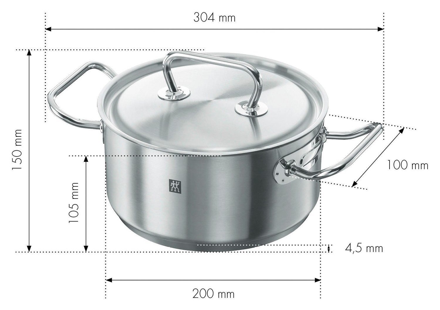 Zwilling Bratentopf TWIN CLASSIC,Ø 20 cm, Edelstahl 18/10, Edelstahl 18/10