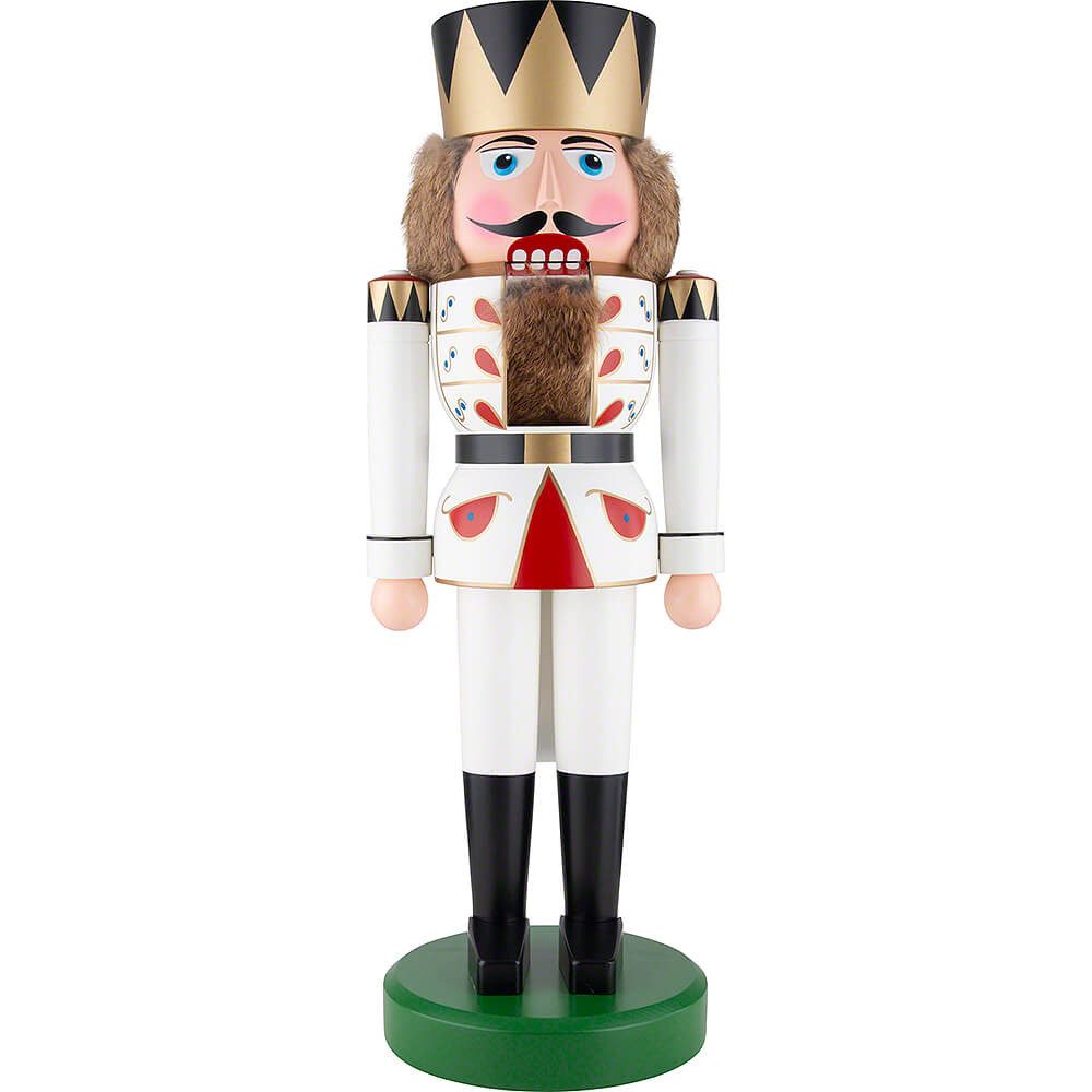 Erzgebirgische Holzkunst Gahlenz GmbH RuT Nussknacker König weiß (75cm) Nussknacker von Holzkunst Gahlenz