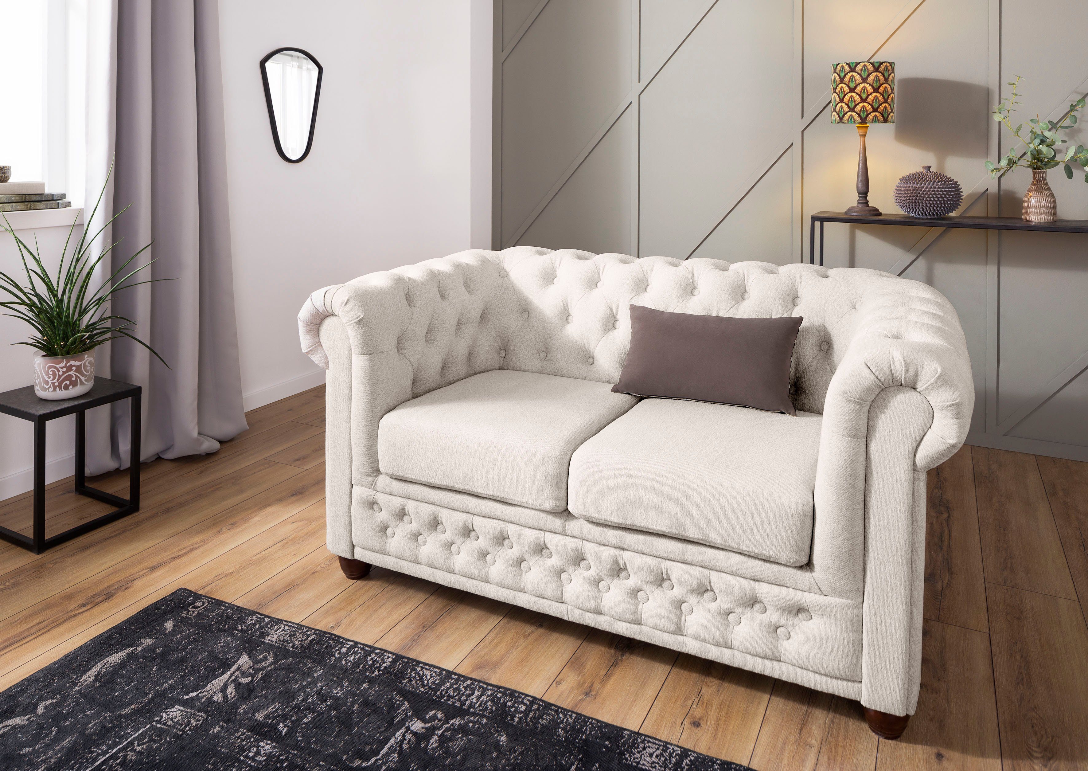 Home affaire Chesterfield-Sofa "New Castle" mit hochwertiger Knopfheftung i günstig online kaufen