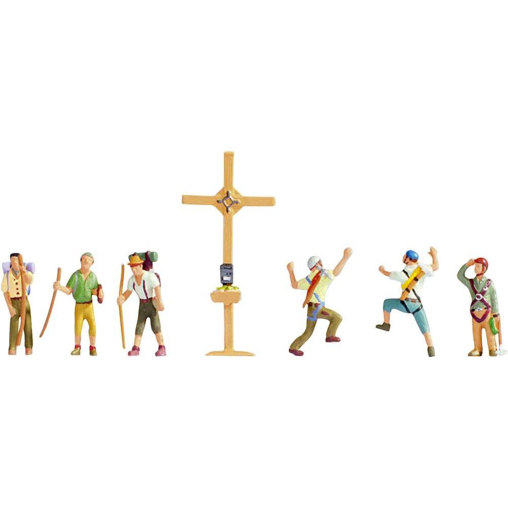 Modelleisenbahn-Figur TT Figuren Bergwanderer mit Gipfelkreuz