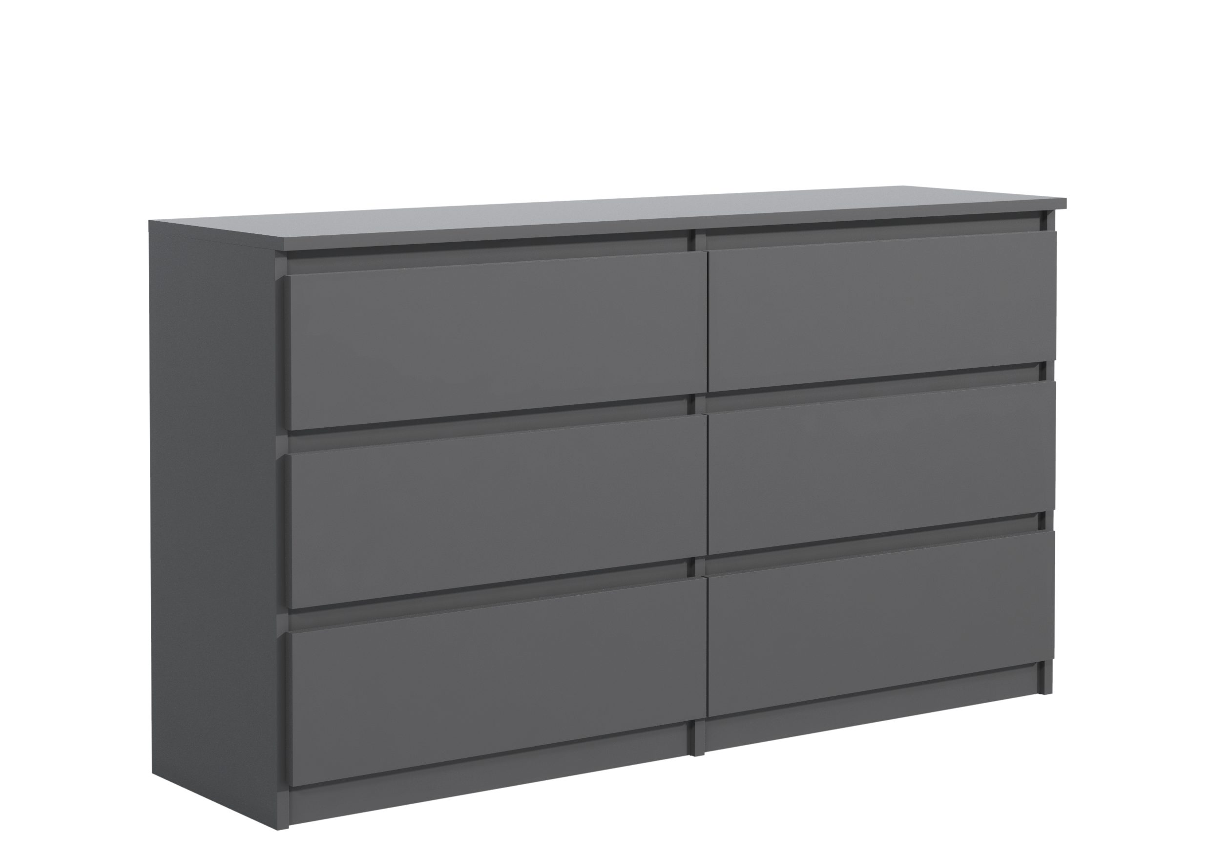 MAGOWA Schubkastenkommode Kommode 140cm - moderne Kommode mit 6 Schubladen für viel Stauraum, Breite 140 cm - Tiefe 39 cm - Höhe 79 cm