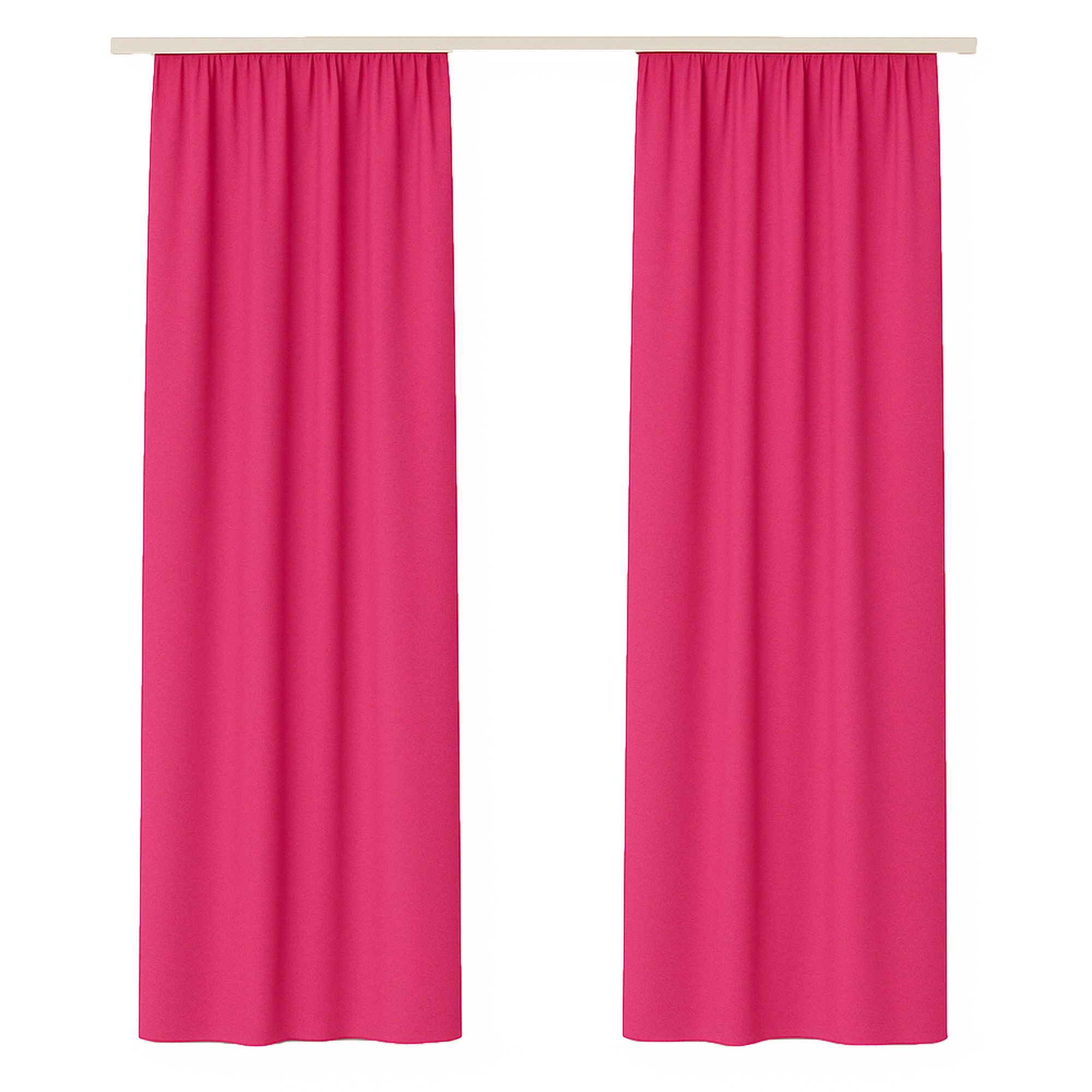 Bestlivings Gardine "Ellen" mit Universalband (2 St), Kräuselband, blickdicht, in moderner Satin-Optik, einfarbig, modern, waschbar bei 30°C