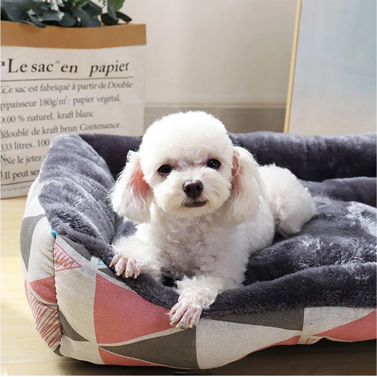 TPFLiving Tierbett Hundebett / Katzenbett / Tierbett mit Baumwollfüllung - Hundekörbchen, - Katzenkörbchen in Verschiedene Farben und Größen S-XXL