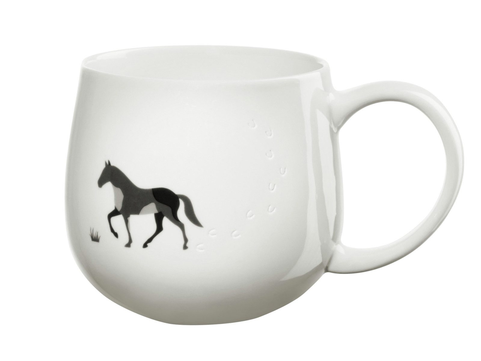ASA SELECTION Becher magu Henkelbecher Horse weiß 0,4l, New Bone China
