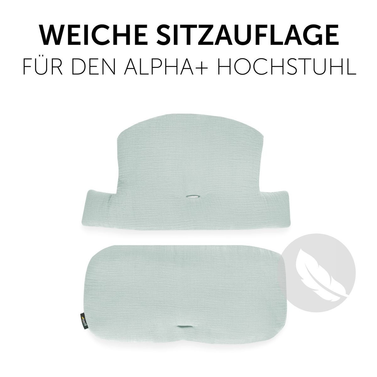 Hauck Hochstuhlauflage Select - Muslin Mint, Sitzkissen für Alpha Hochstuhl günstig online kaufen