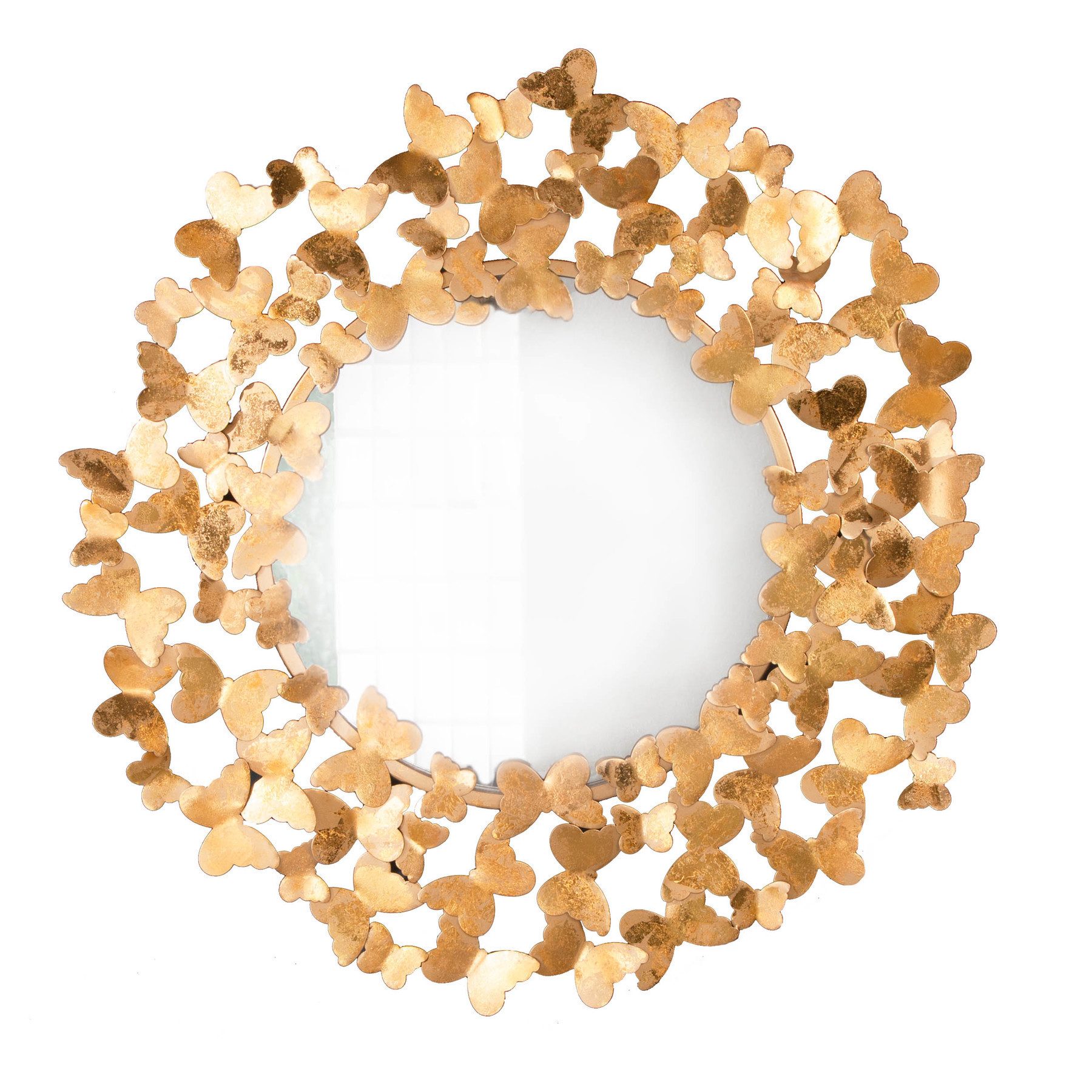 riess-ambiente Wandspiegel BUTTERFLY L 78cm gold, Schlafzimmer · Metall · r günstig online kaufen