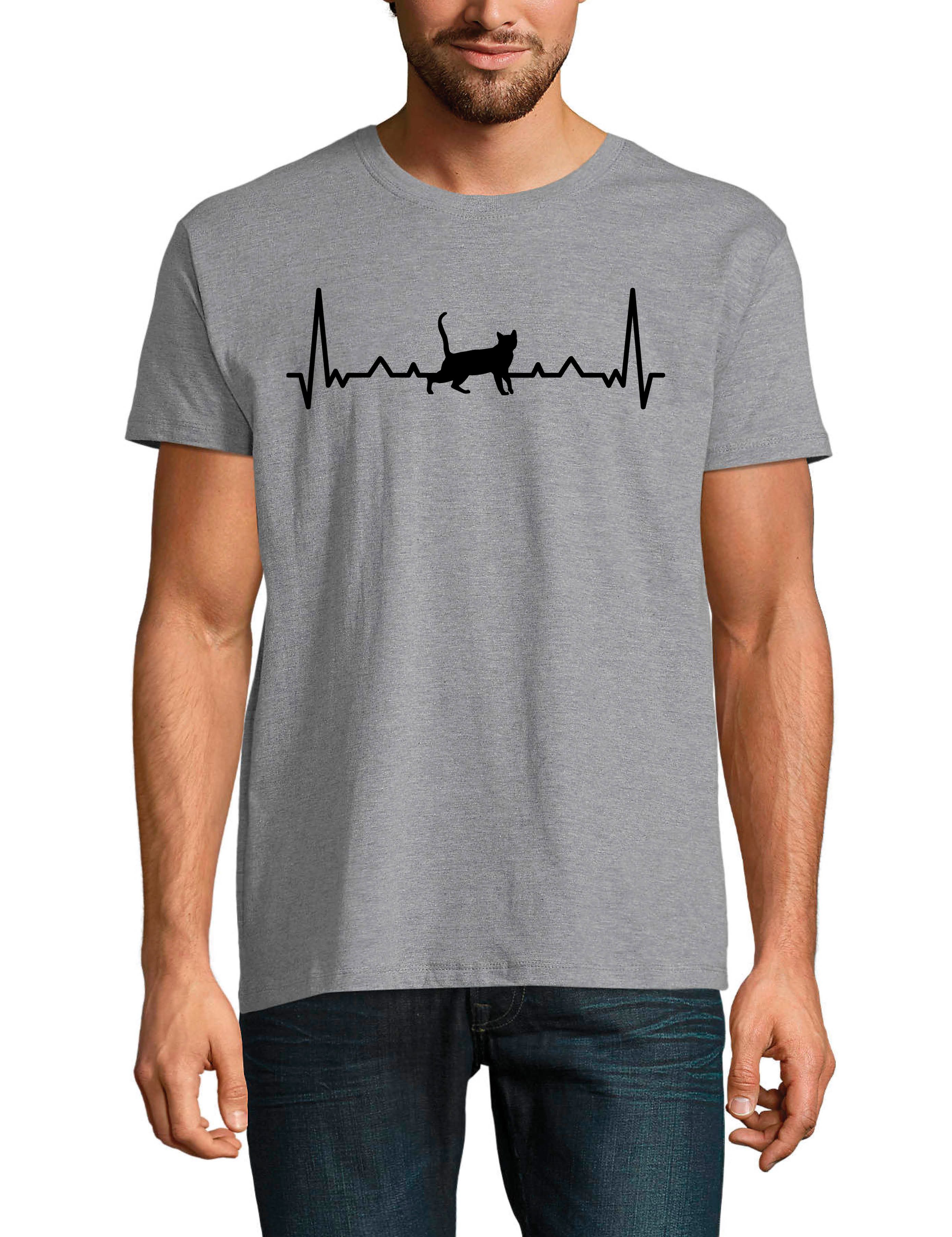 Youth Designz T-Shirt Heartbeat Katze Herren Shirt günstig online kaufen