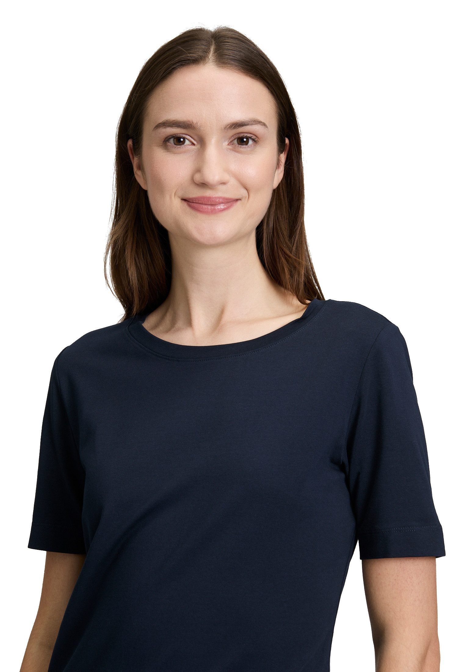 Betty&Co Kurzarmshirt Damen mit Rundhalsausschnitt (1-tlg) Form