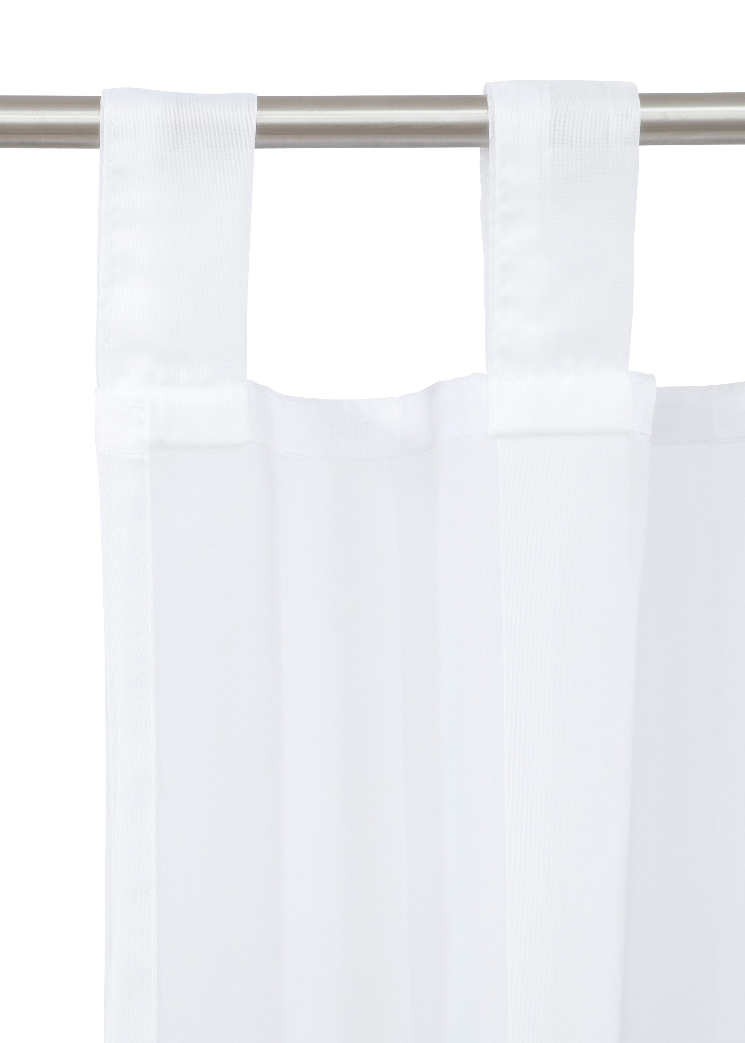 Gerster Scheibengardine Feodora (1 St), Schlaufen, halbtransparent, Voile, HxB: 50x145, Längsstreifen