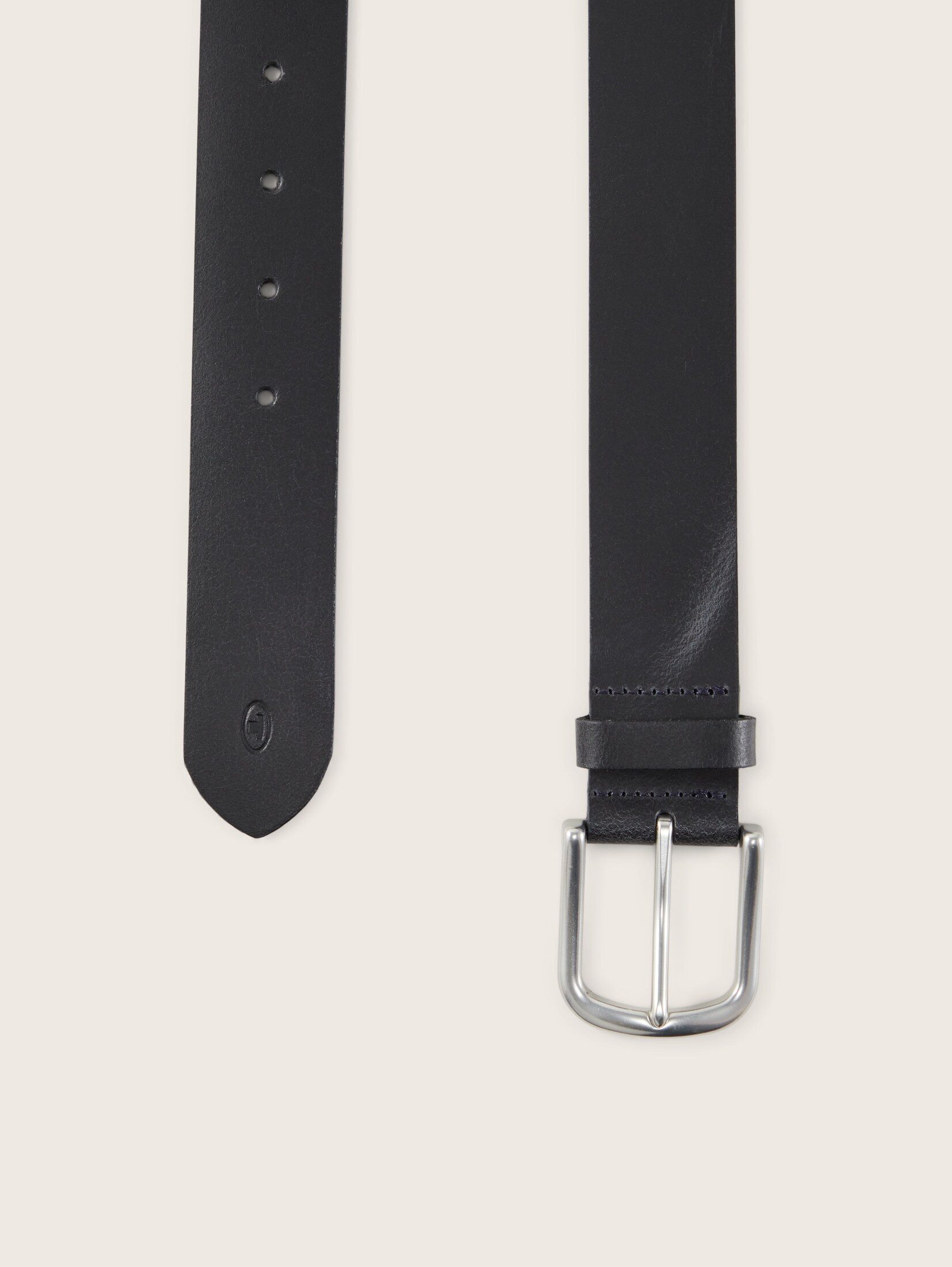 TOM TAILOR Ledergürtel Belts TTMARIO Ledergürtel mit abgerundeter Dornschli günstig online kaufen