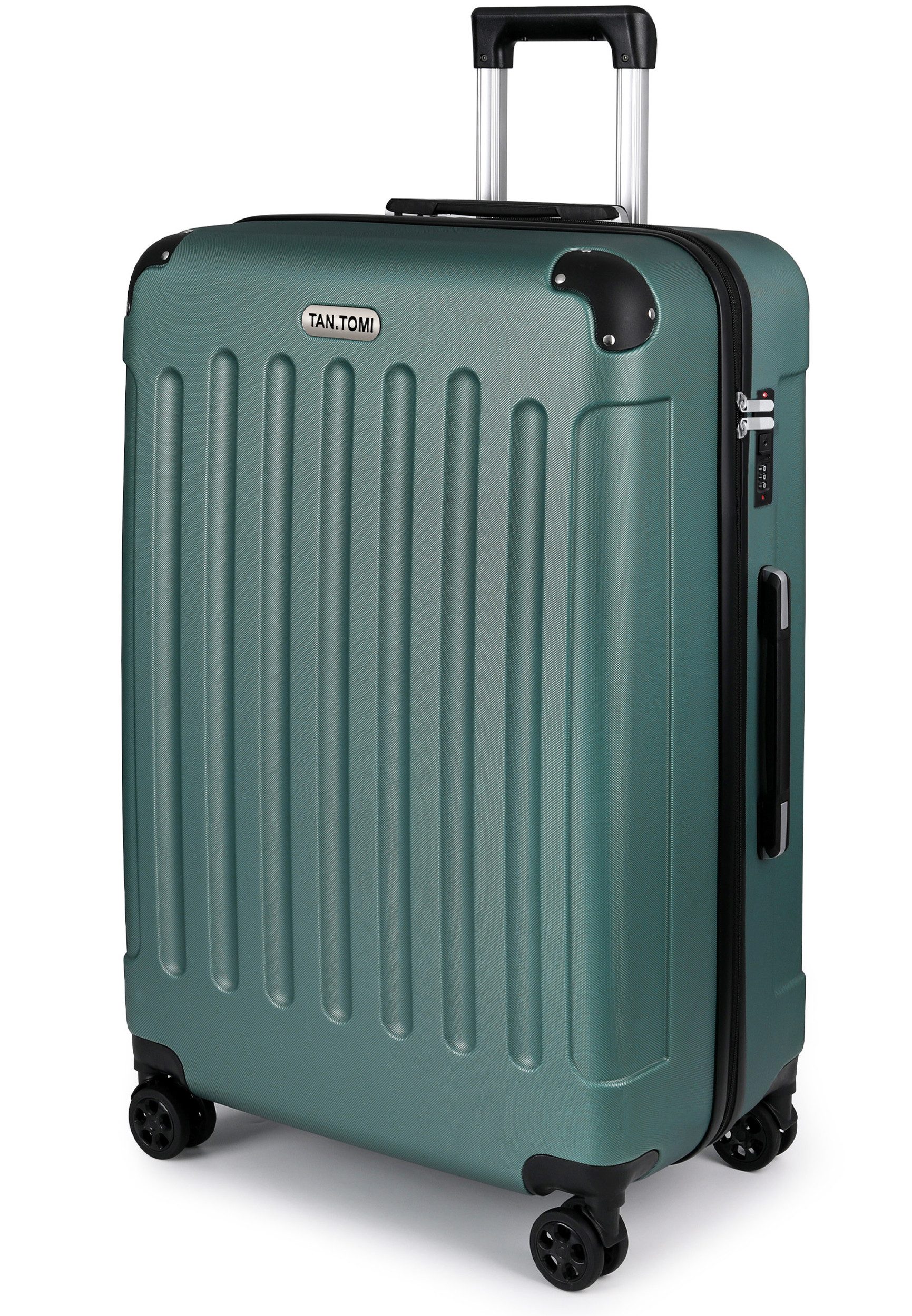 TAN.TOMI Hartschalen-Trolley Hartschalen-Koffer Trolley Rollkoffer Reisekoffer Handgepäck, 4 Rollen, Trolley Rollkoffer Reisekoffer, Zahlenschloss, 56/66/76 cm, 41/65/95 L