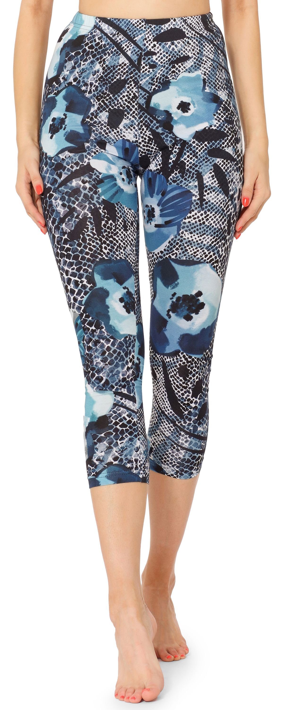 Merry Style Leggings Damen 3/4 Capri Leggings MS10-411 (1-tlg) elastischer Bund