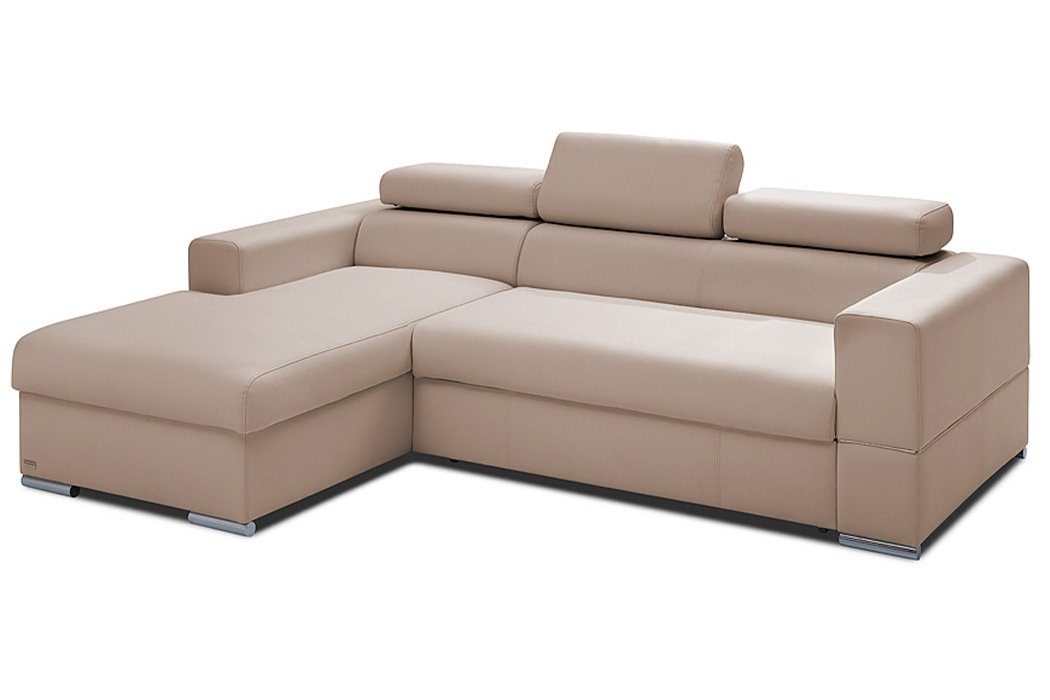 Bettfunktion Textil Beige Ecksofa, L-Form Design Couch Modern Ecksofa JVmoebel Polster