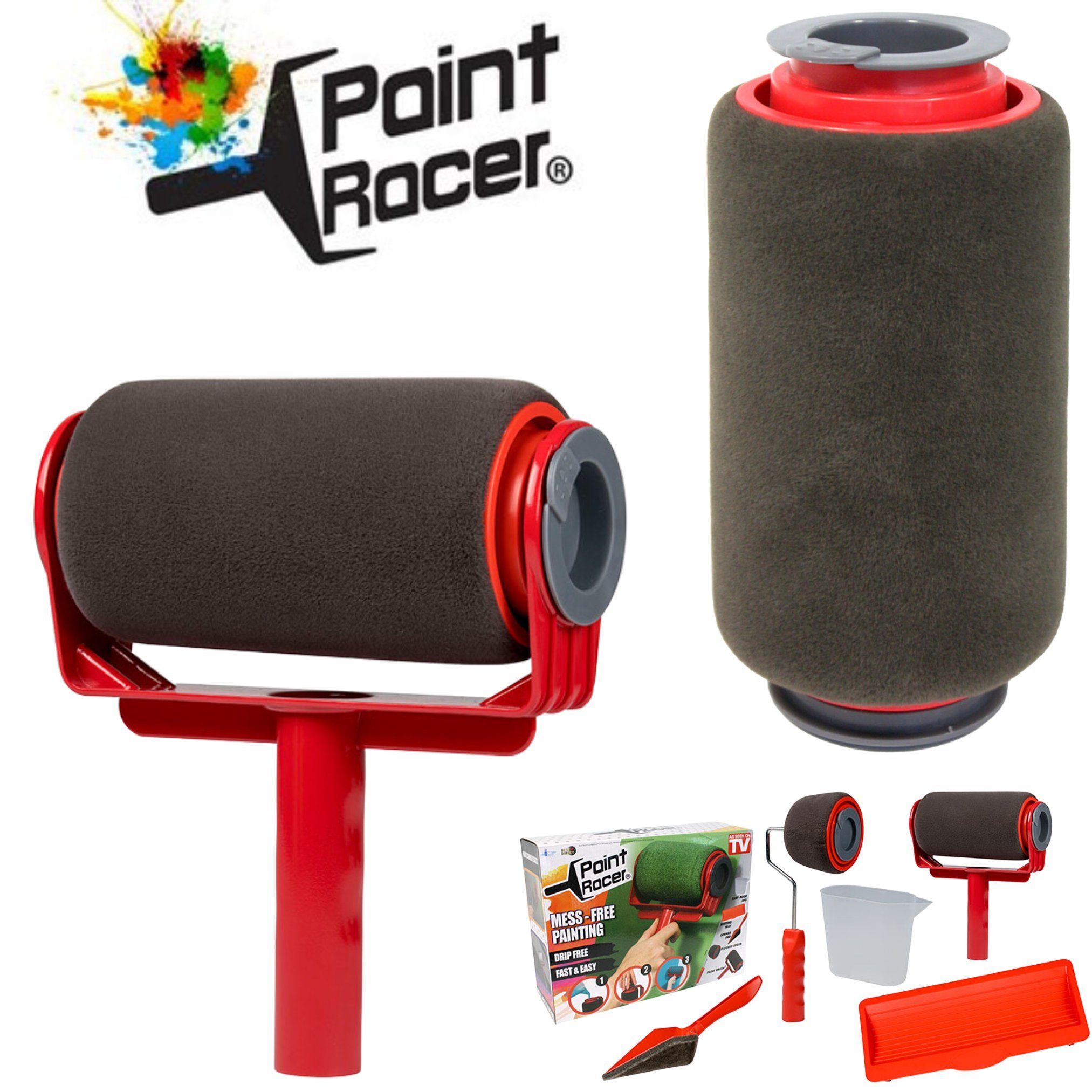 Best Direct® Farbroller Paint Racer® Set Farbroller (Set, Malerei, -St.5), Farbroller für befüllbarer Wand, Multifunktion Tank, Decke Büro, mit