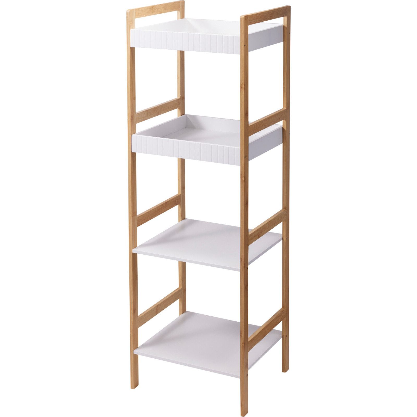 Bathroom Solutions Duschregal Badezimmerregal FORMA, Bambusgestell, 36 x 33 x 110 cm