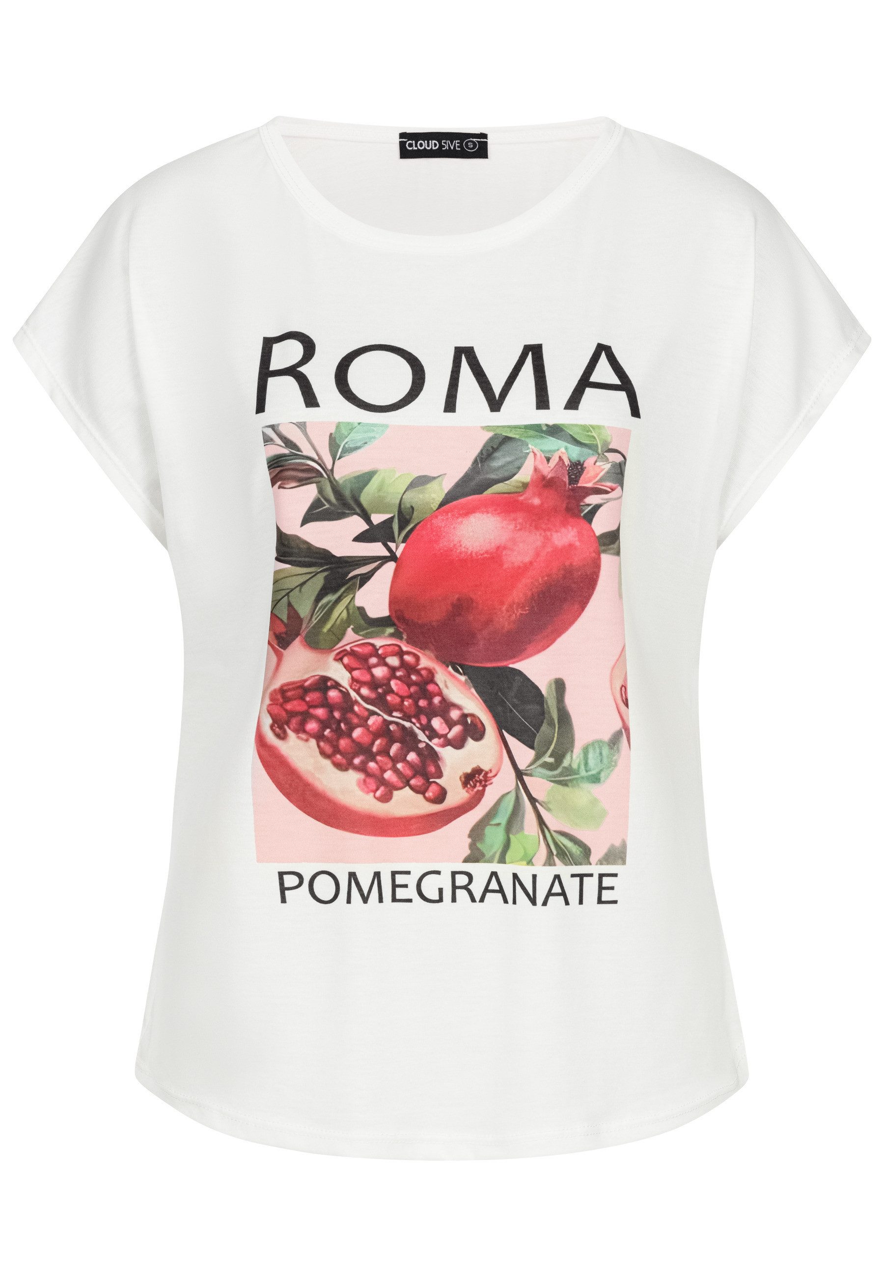 CLOUD 5IVE T-Shirt CLOUD 5IVE Cloud 5ive T-Shirt Pomegranate Print (1-tlg)
