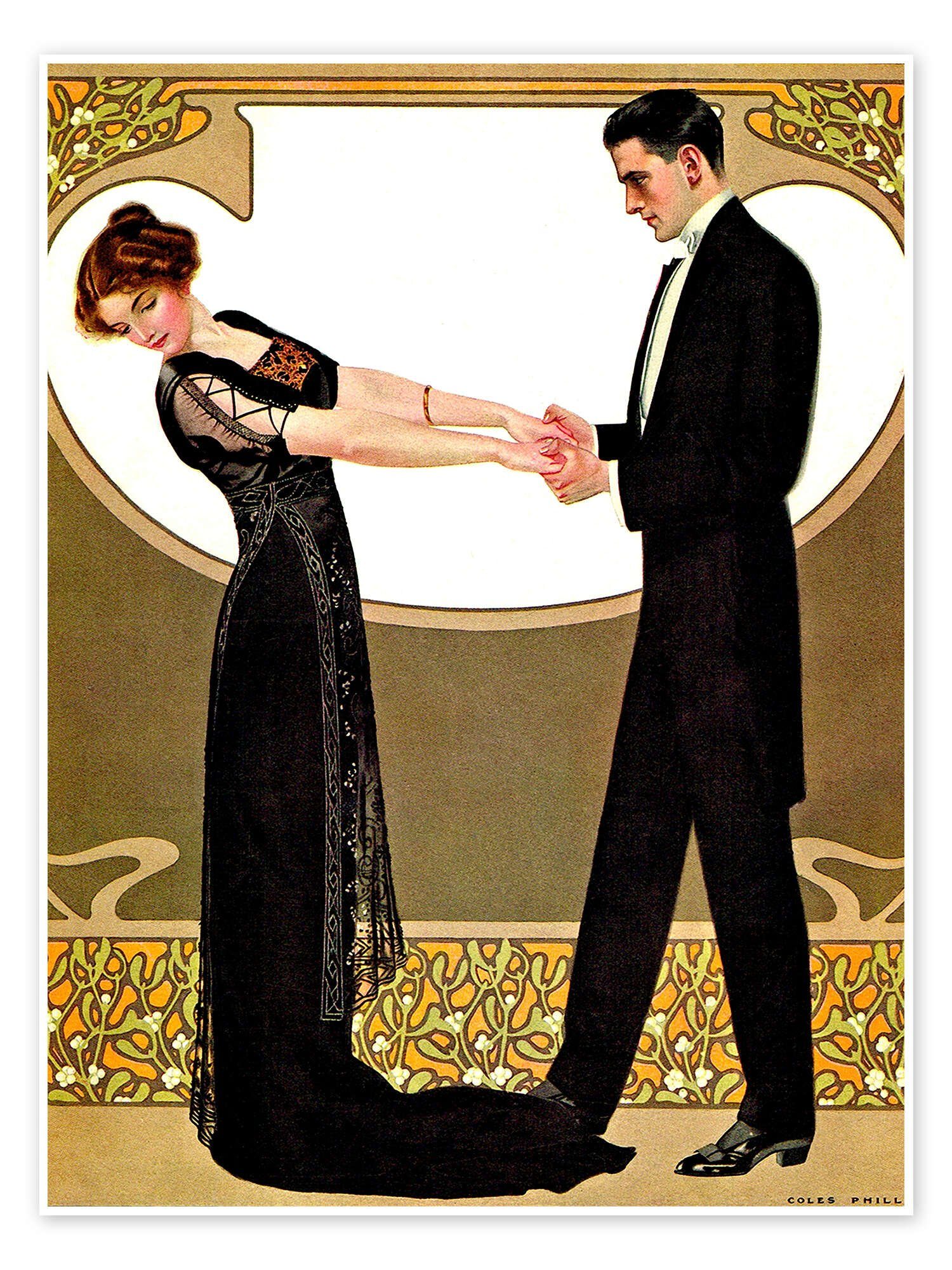 Posterlounge Wandbild Das Rendevouz, Clarence Coles Phillips, erhältlich als Poster, Leinwandbild, Wandsticker oder Acrylglasbild