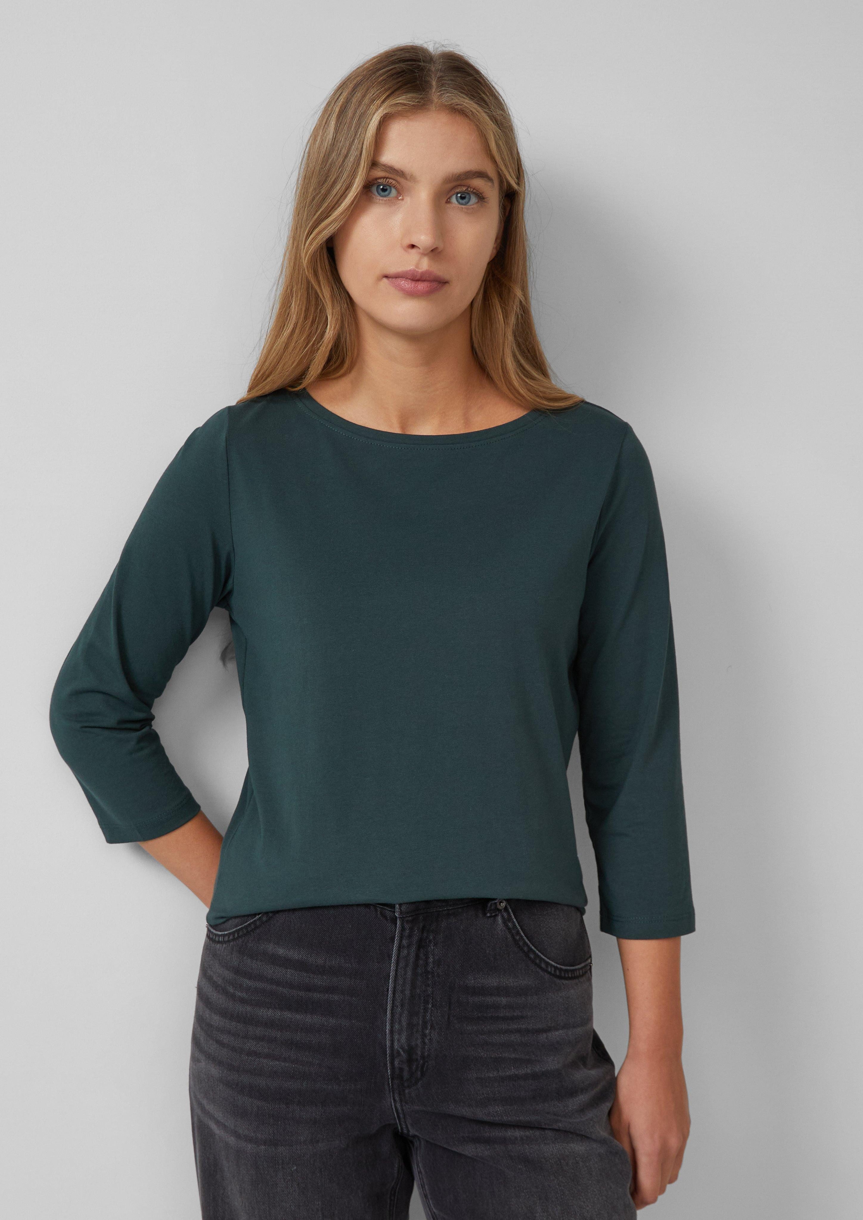 s.Oliver 3/4-Arm-Shirt T-Shirt aus Baumwolle im günstig online kaufen