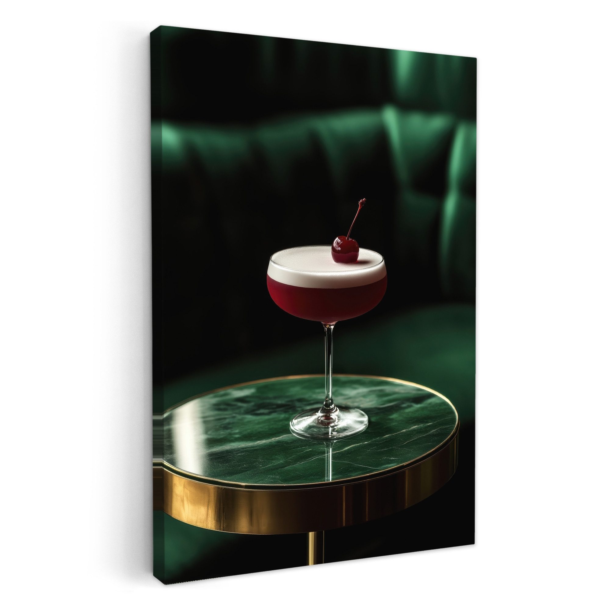 OneMillionCanvasses® Leinwandbild Kirsche - Cocktail - günstig online kaufen