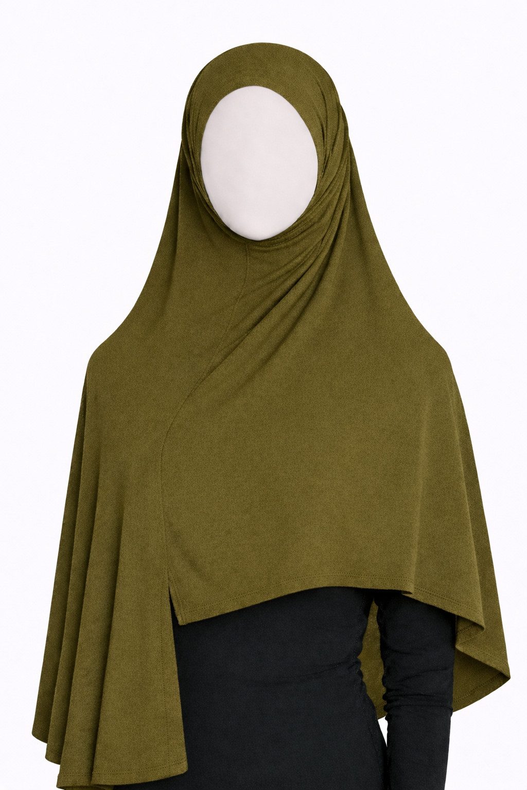 Aymasal Kopftuch Easy Jersey Hijab to-go Kopftuch Schal Tuch Islam Extra lang 180x70, (Einzelstück, 1-St. Einzelartikel), Easy Hijab mit Frontnaht aus Viskose Stretch Komfort