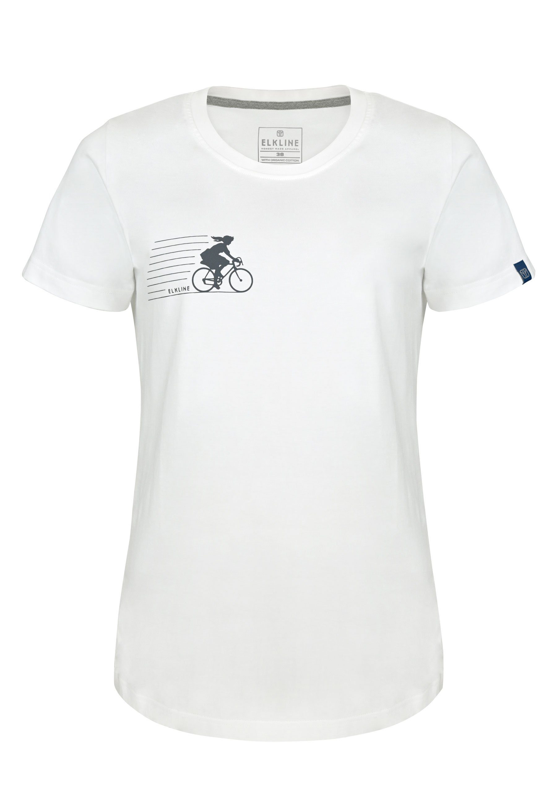 Elkline T-Shirt Sausewind Fahrrad Bike Aufdruck Jersey Shirt White