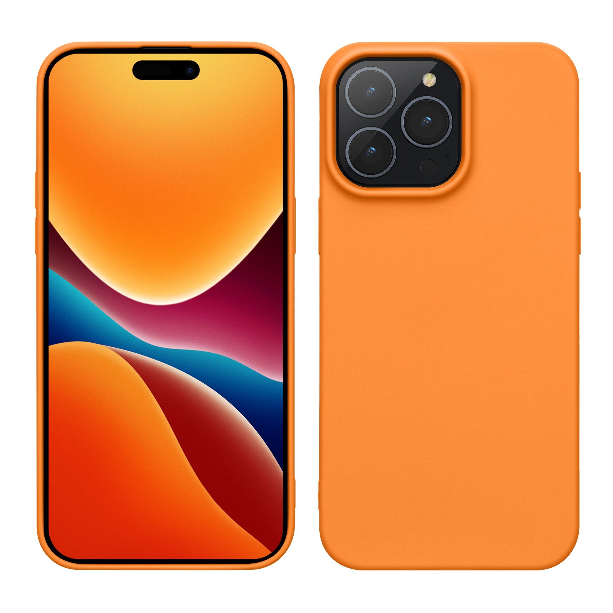 kwmobile Handyhülle Hülle für Apple iPhone 14 Pro Max, Hülle Silikon - Soft Handyhülle - Handy Case Cover
