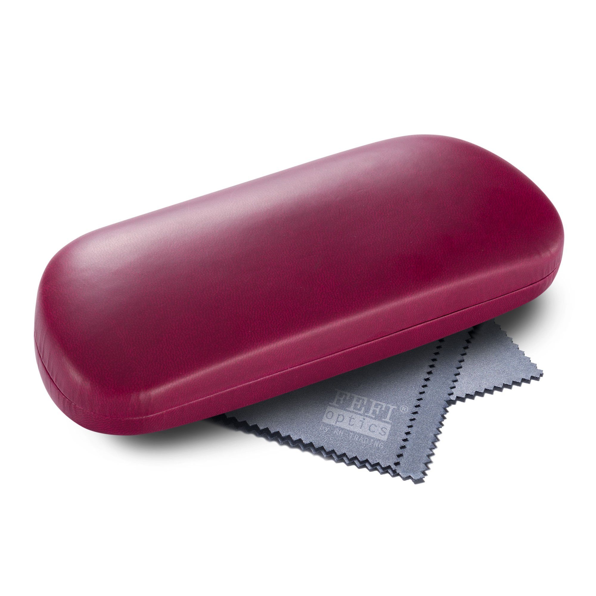 FEFI Brillenetui Softtouch color, seidenmatt (Hardcase), inklusive Mikrofasertuch