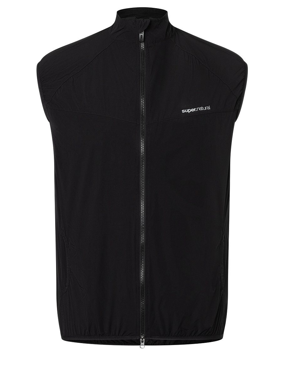 M SUPER.NATURAL Merino-Materialmix ACTIVE GILET ALPINE Funktionsweste Weste Merino windabweisender