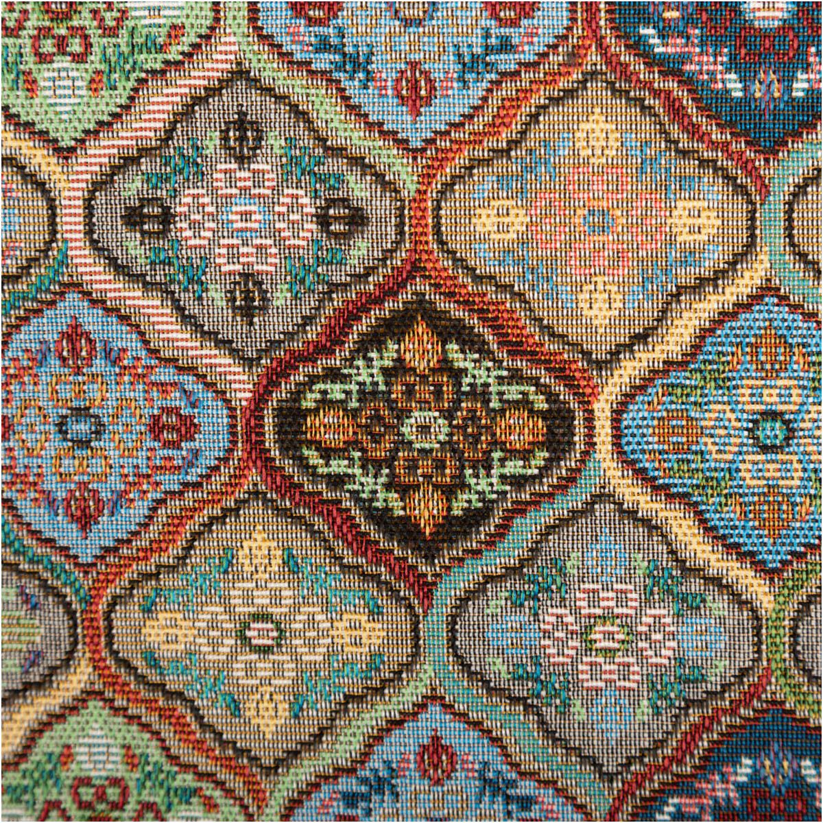 SCHÖNER LEBEN. Stoff Gobelin Stoff Ornamente Blümchen Meterware grün bunt 150 cm, pflegeleicht