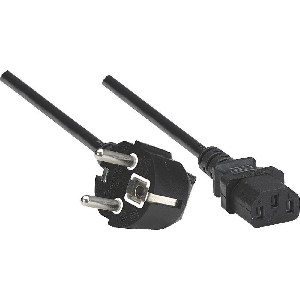 Stromkabel, PC auf Schutzkontakt, 1.8 m Computer-Kabel