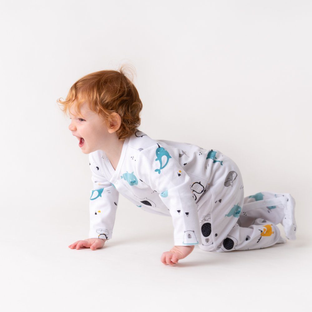 OEKO-TEX Bio 2er zertifiziert Baby-Schlafanzug Schlummersack langarm Pack Schlafanzug Polarfreunde