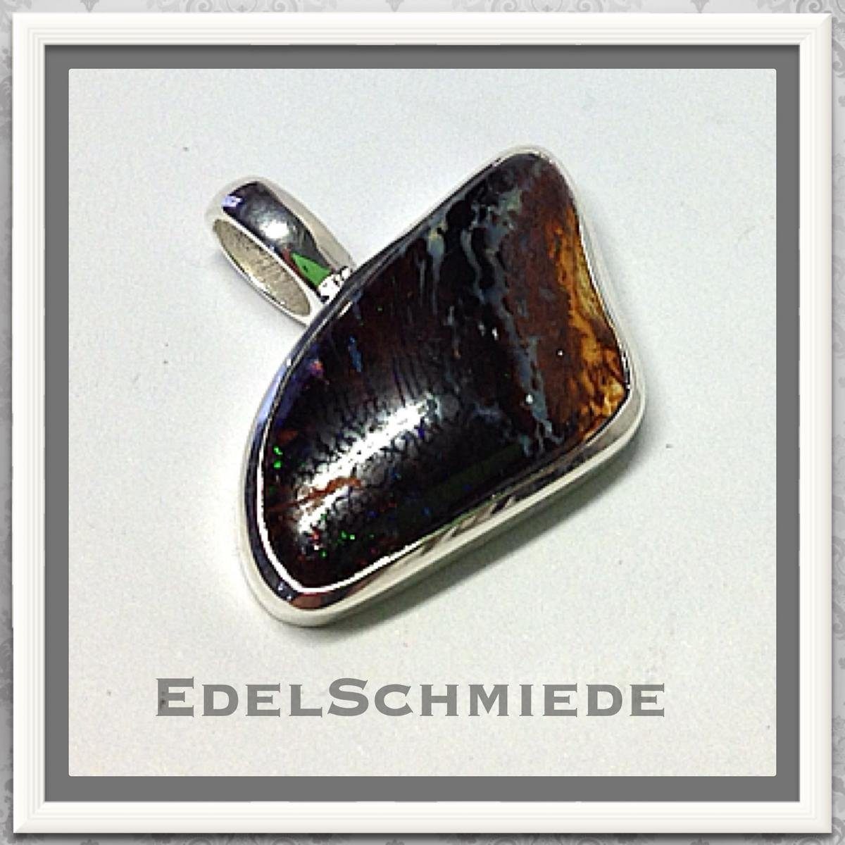 Kettenanhänger Edelschmiede925 kleiner Anhänger 925 Silber mit Opalgestein Unikat