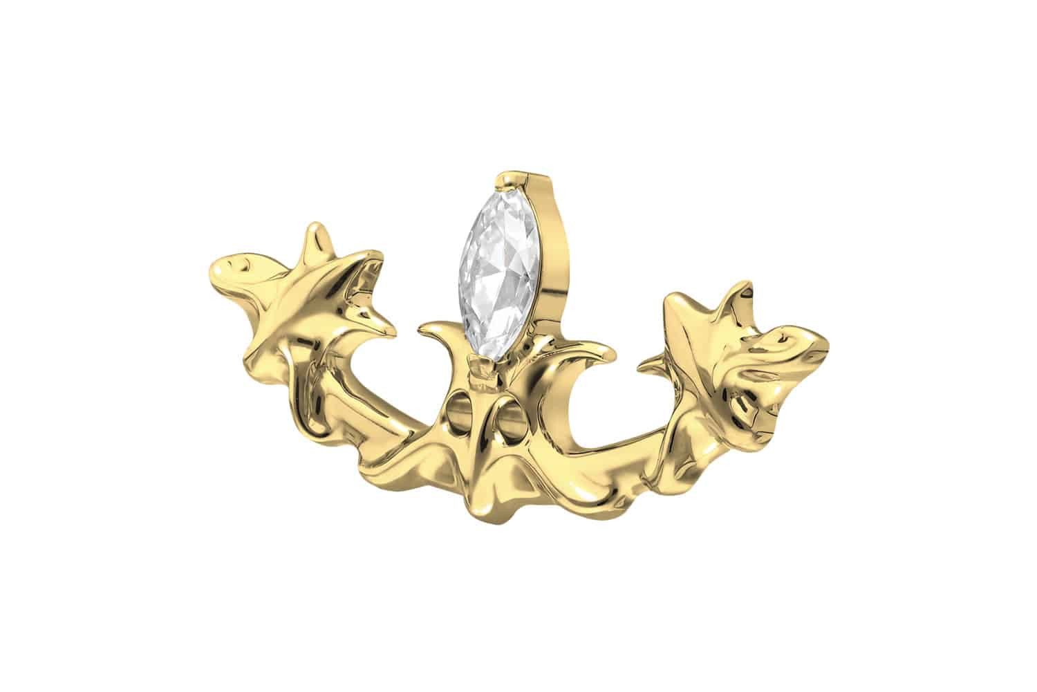 PIERCINGLINE Piercing-Set Titan Schraubaufsatz mit Außengewinde GOTISCHES DESIGN (Schraub-Aufsätze, 1-tlg)