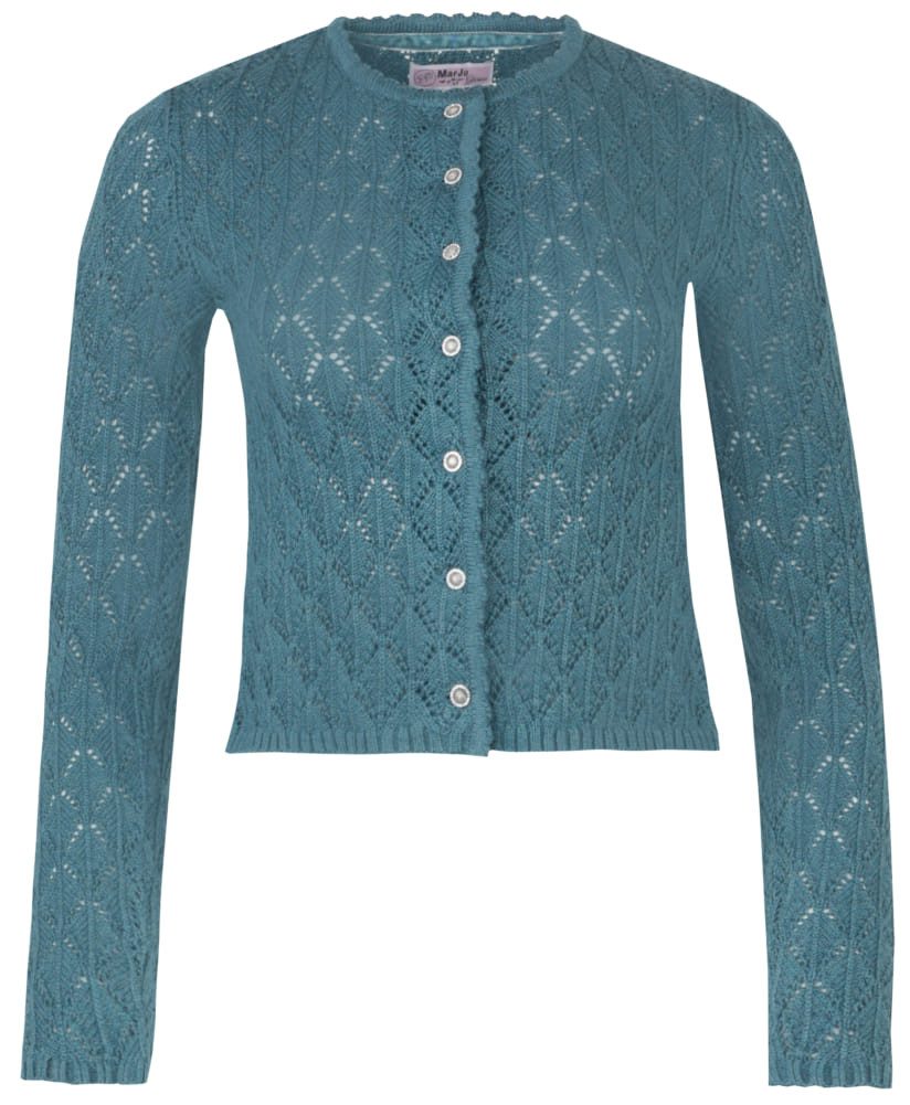 Strickjacke Trachtenstrickjacke Waldstetten petrol