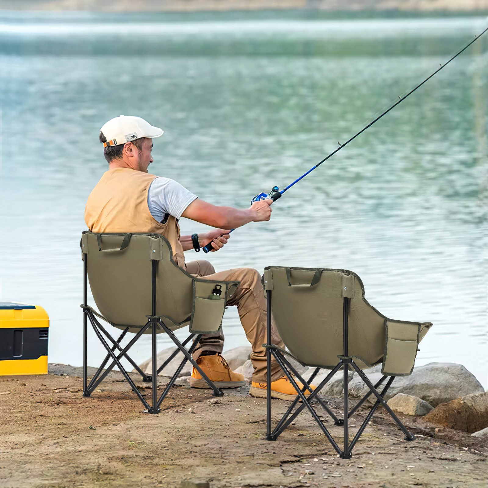 SUNULA Campingstuhl Campingstuhl Faltbar Angelstuhl Klappsessel günstig online kaufen