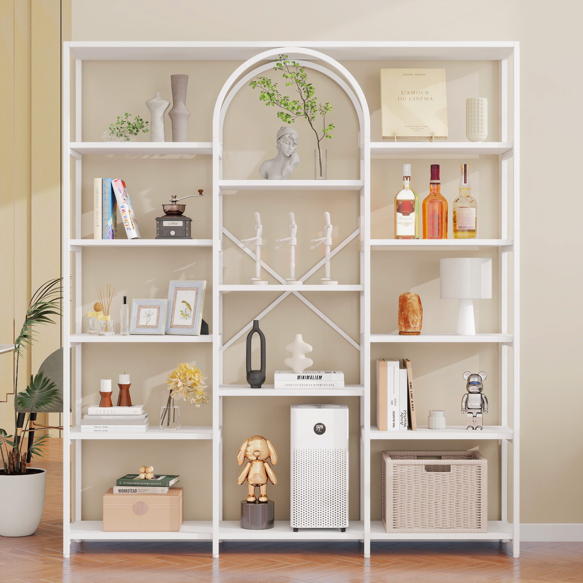 Bücherregal Standregal mit 5 Ebenen/14 Fächer