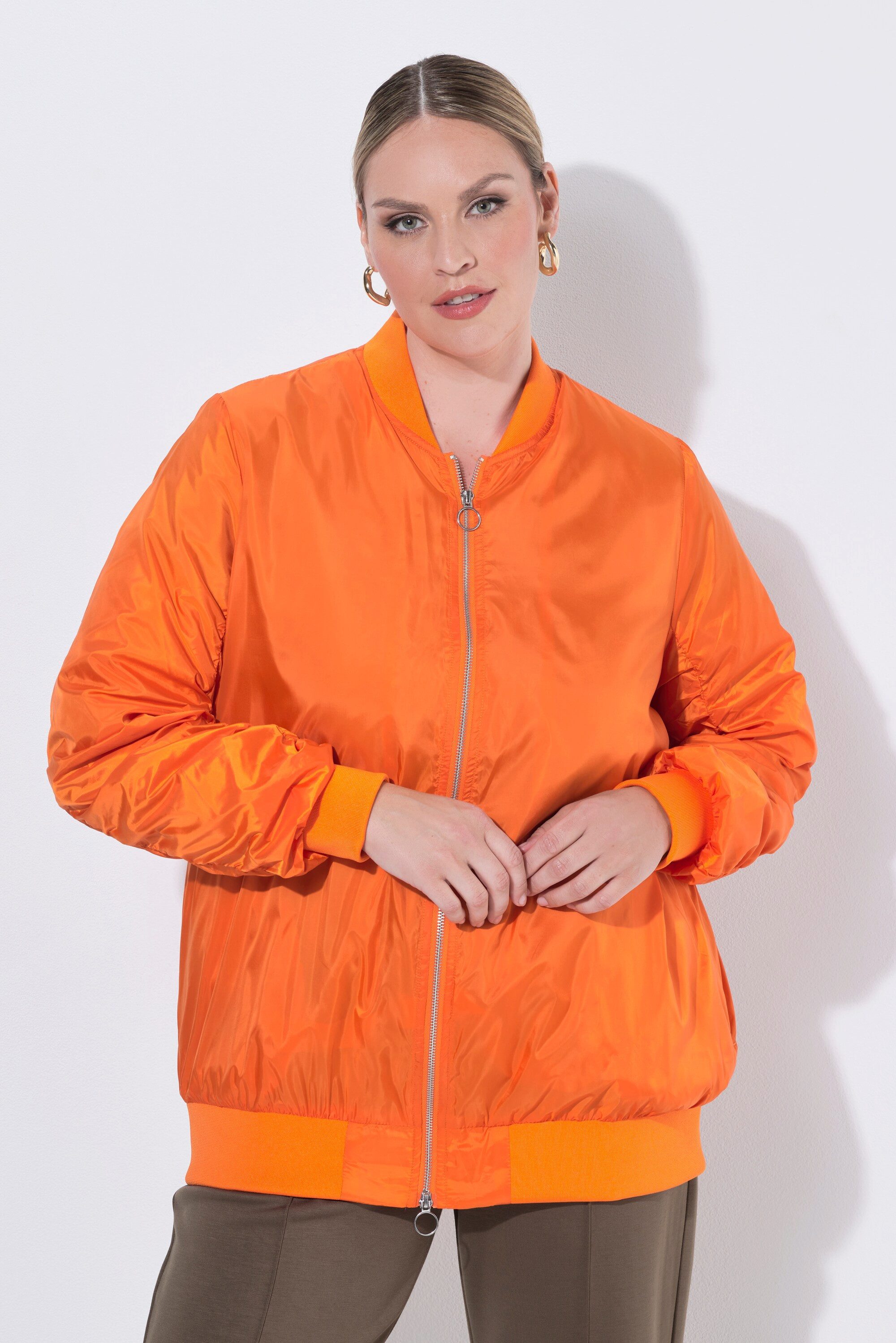 MIAMODA Kurzjacke Blouson Relaxed Fit geraffter Langarm