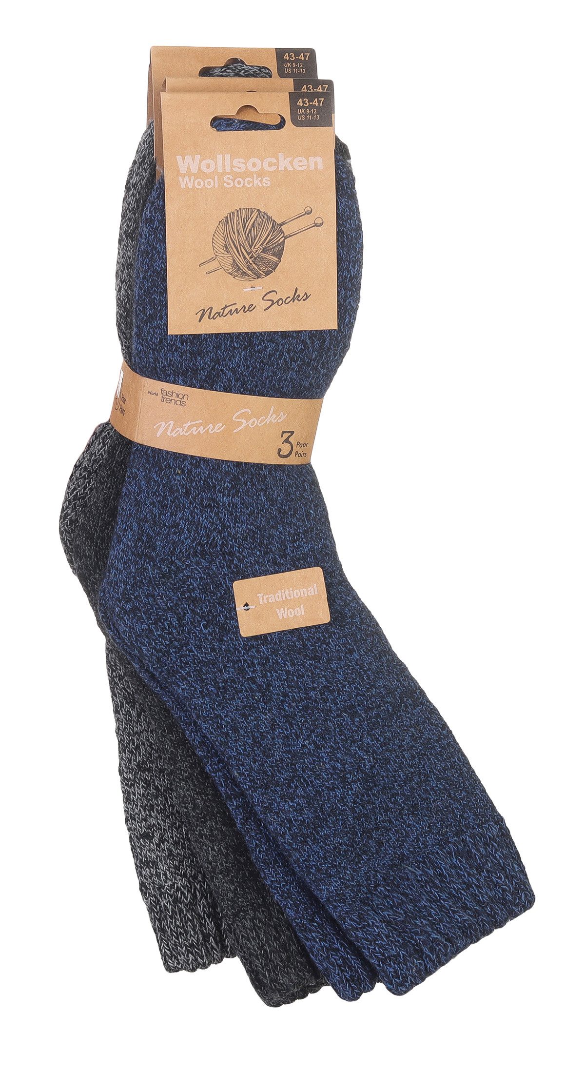 simaranda Funktionssocken Herren Socken 213 39-42 Navy Dunkelgrau Mittelgrau 3 Paar (3-Paar)
