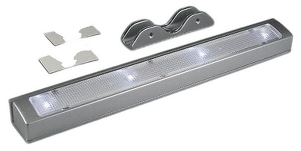 ChiliTec Schrankleuchte LED Schrankleuchte mit Vibrationssensor kabellos kaltweiß 30lm, Batterieleuchte, LED fest integriert, Kaltweiß, LED