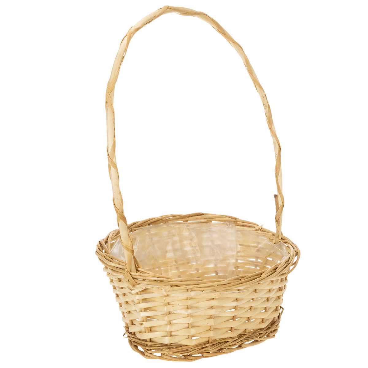 Florists Products Dekokorb Präsentkorb Weide 30x23cm Hell mit Kunststofffolie ideal für