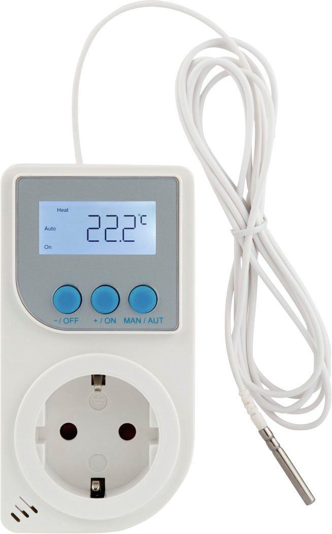 Steckdosen-Thermostat McPower TCU-540 5-30°C, Display, Kabel +