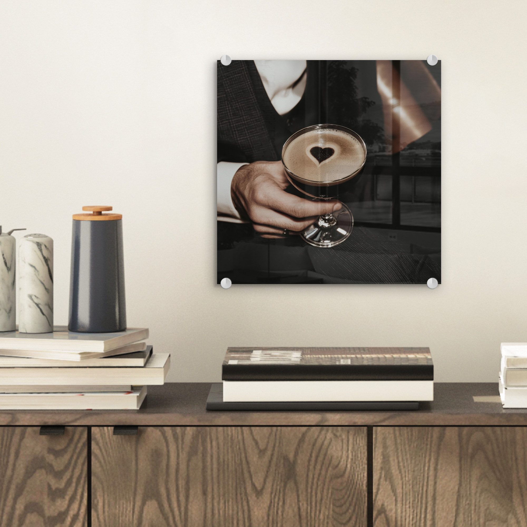 MuchoWow Acrylglasbild Herz - Cocktail - günstig online kaufen