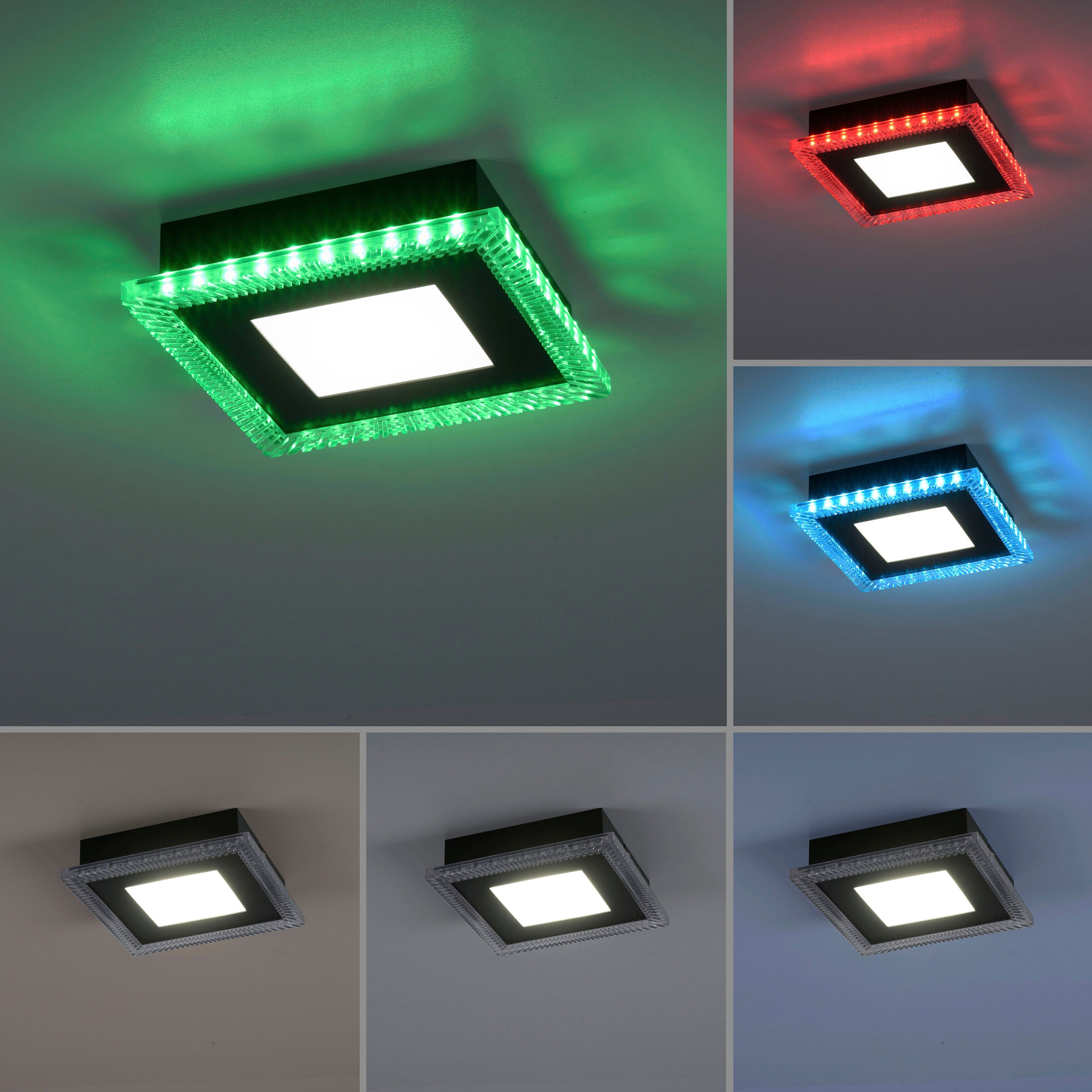 Leuchten Direkt LED Deckenleuchte ACRI, LED fest - warmweiß kaltweiß integriert