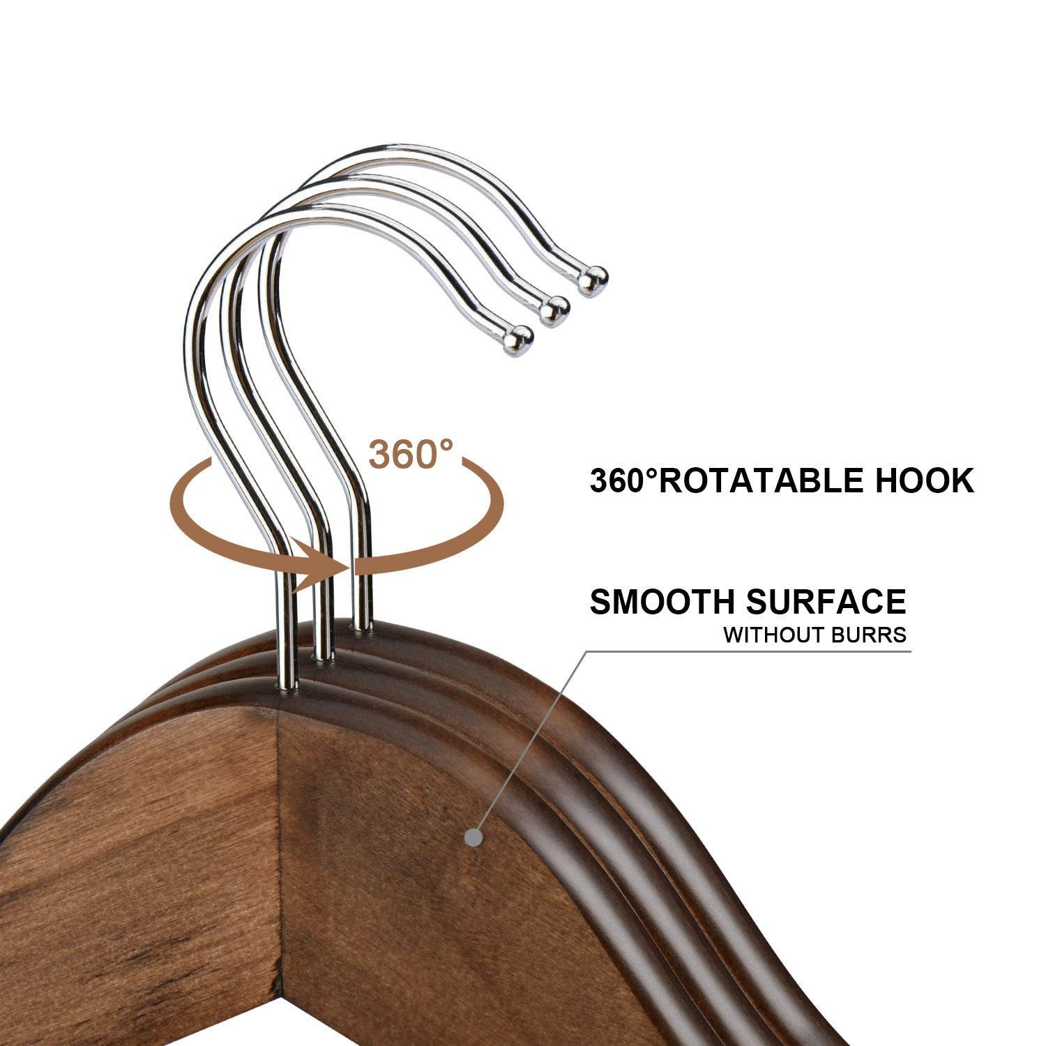 House Day Kleiderbügel Holz für Anzüge, rutschfest, (40-tlg), Kleiderbügel günstig online kaufen