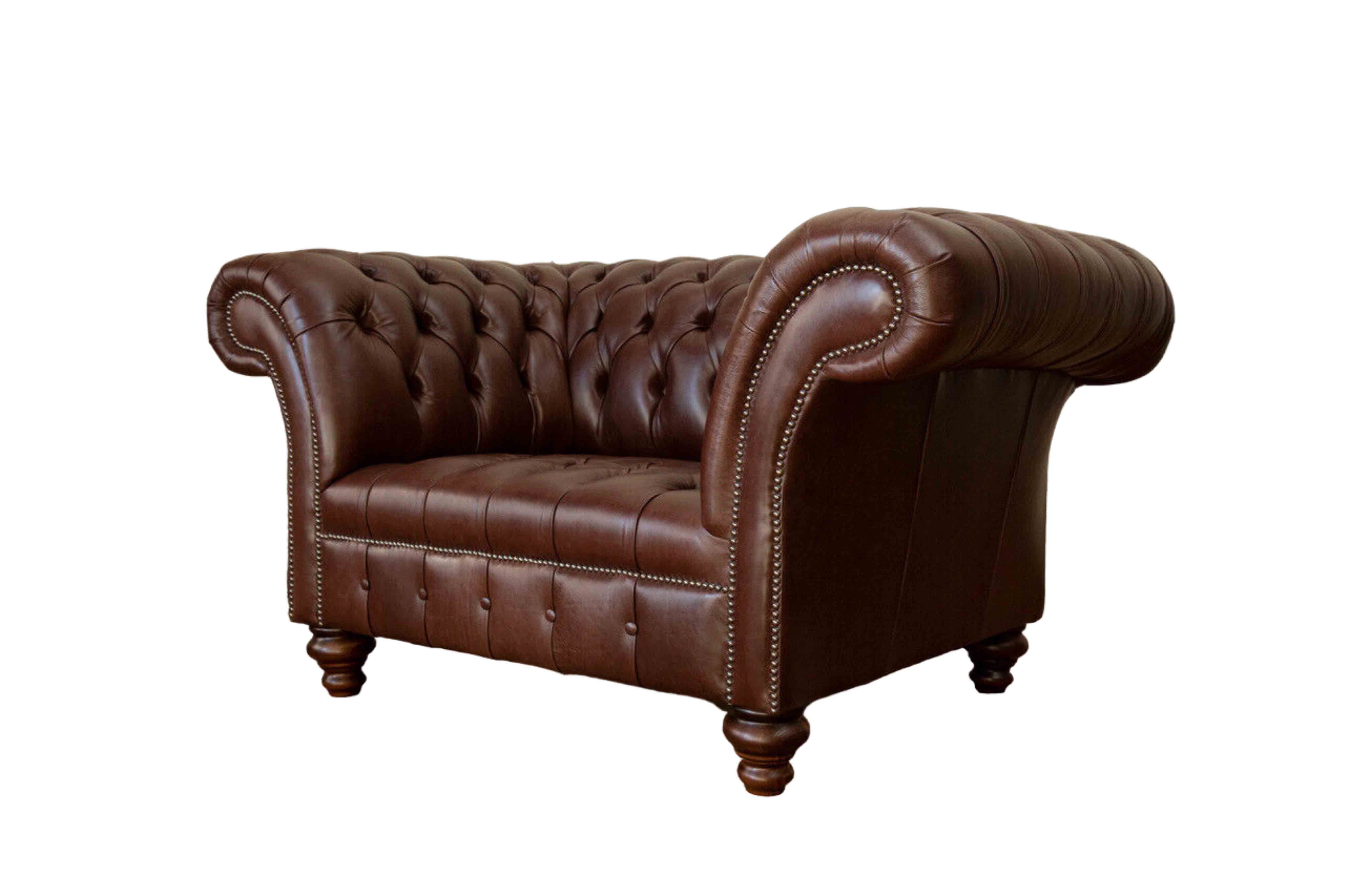 JVmoebel Chesterfield-Sessel Moderne Couch im Lederlook mit brauner Farbgebung und hohem Komfort (Packung, 1-St., Sessel), Made in Europa