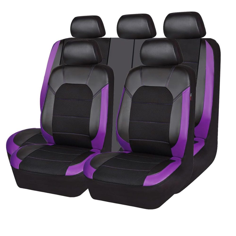 GarveeMore Autositzbezug Universal 9 Stück Autositzbedeckungen Vollständiges Set 5-Sitz