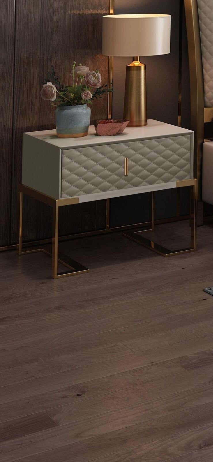 Europa Nachttisch Luxus Nachttische), Holz 2x Konsole in Design Beistelltische Nachttisch JVmoebel Schlafzimmer Made nur (2-St., Weiß