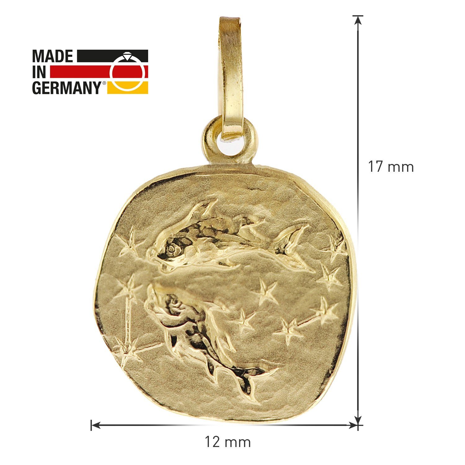 Gold mit trendor Panzerkette Sternzeichen 333/8K Fische